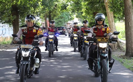 Kapolres Kediri Pimpin Patroli R2 Pastikan Libur Nataru Aman