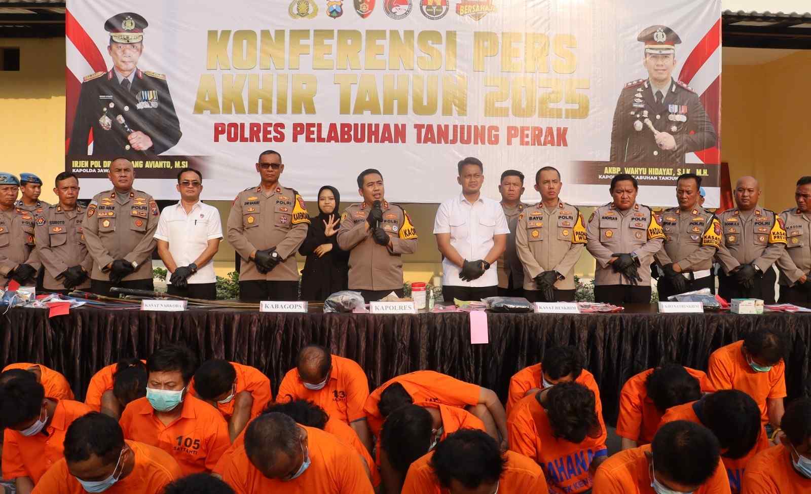 Polres Pelabuhan Tanjung Perak Tekan Angka Kriminalitas Hingga 13 Persen Tahun 2025