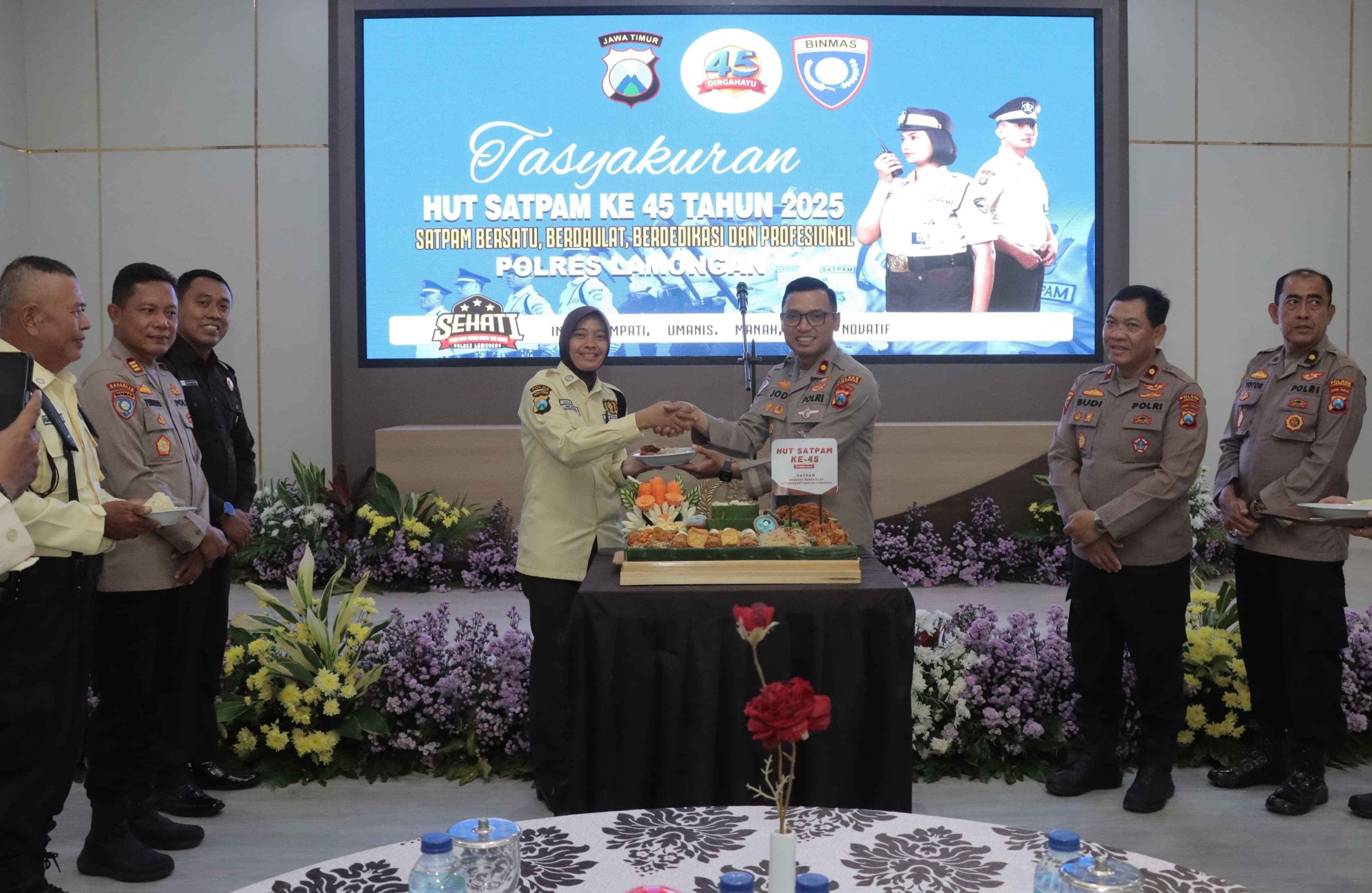 Polres Lamongan Gelar Tasyakuran HUT Satpam ke-45 Tahun 2025