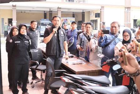 Polres Kediri Kota Amankan 2 Tersangka Curanmor Beraksi di Sejumlah TKP