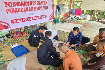 Polri Hadir Jaga Asa di Tengah Bencana, Ratusan Warga Aceh Terima Layanan Bakti Kesehatan Ops Aman Nusa II