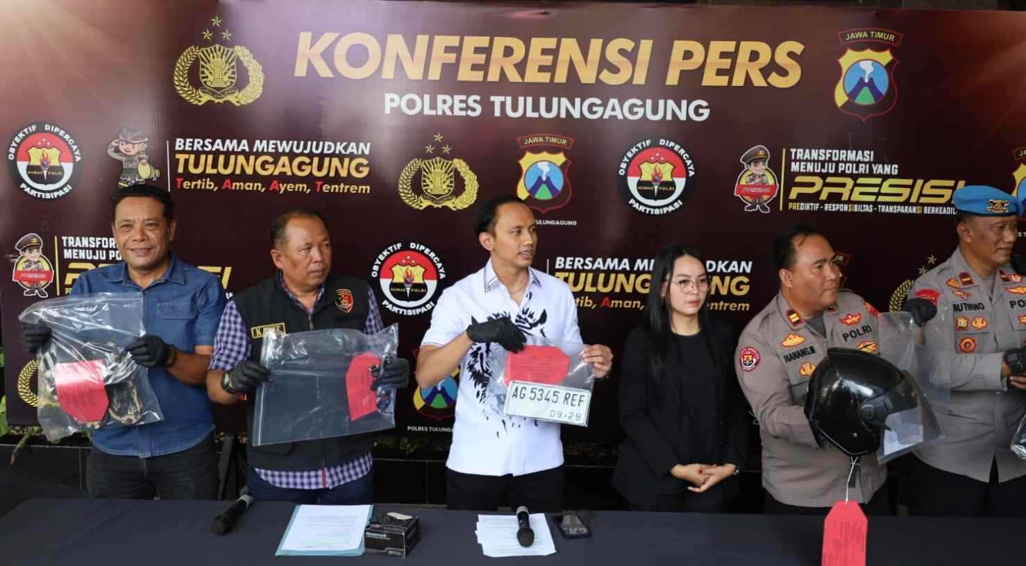 Polres Tulungagung Amankan 2 Tersangka Jambret di Dua TKP