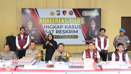 Polresta Sidoarjo Bongkar Pengoplosan LPG Subsidi Jadi Gas Portabel