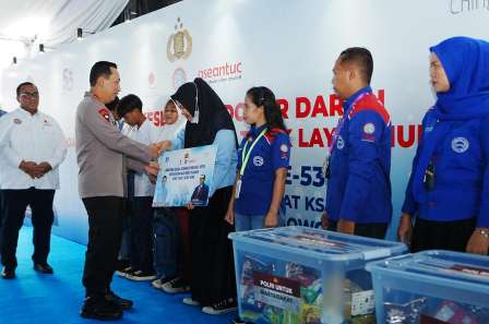 Hadiri HUT KSPSI ke-53, Kapolri Tegaskan Dukung Perjuangan Buruh