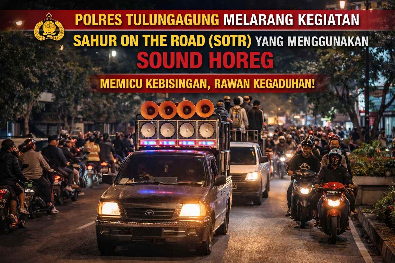 Polres Tulungagung Melarang SOTR dengan Sound Horeg Selama Ramadhan